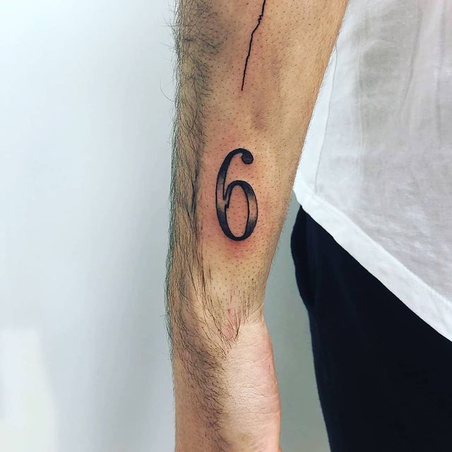 Number 6 Six Tattoo  Tattoo for a week