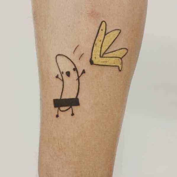 banana silly tattoo