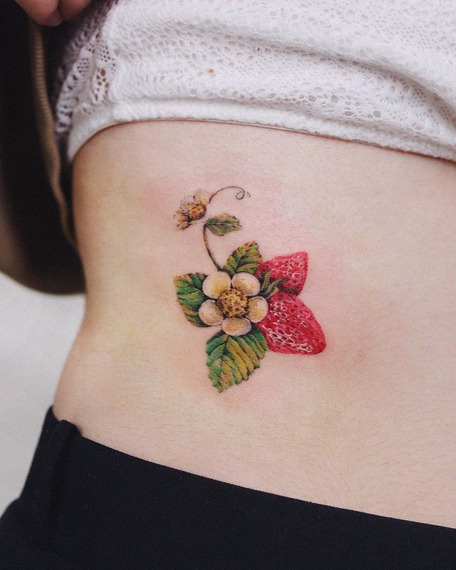 strawberry rid tattoo