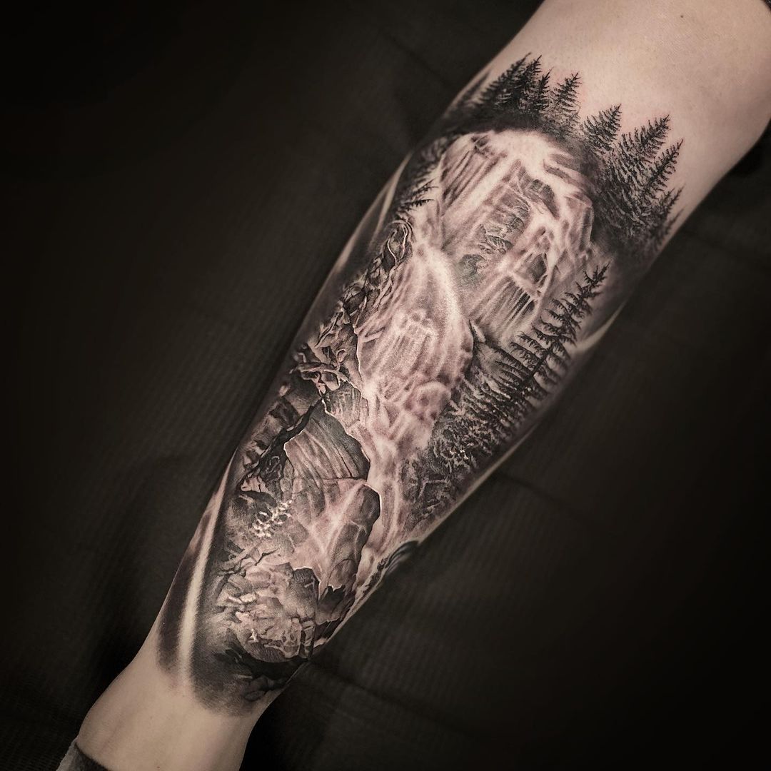 Tattoo done by Artist Jet Signature Finished Sleeve Neo Japanese black and  white  rtattoo