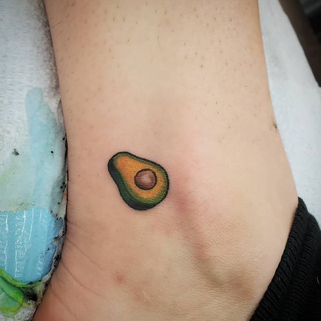 avocado ankle tattoo