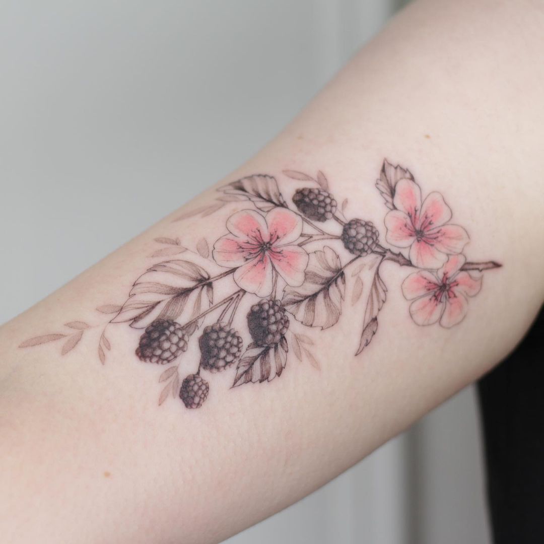 Blackberry arm tattoo