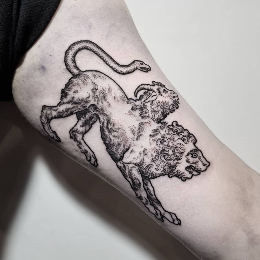 royalty free chimera images tattoo style