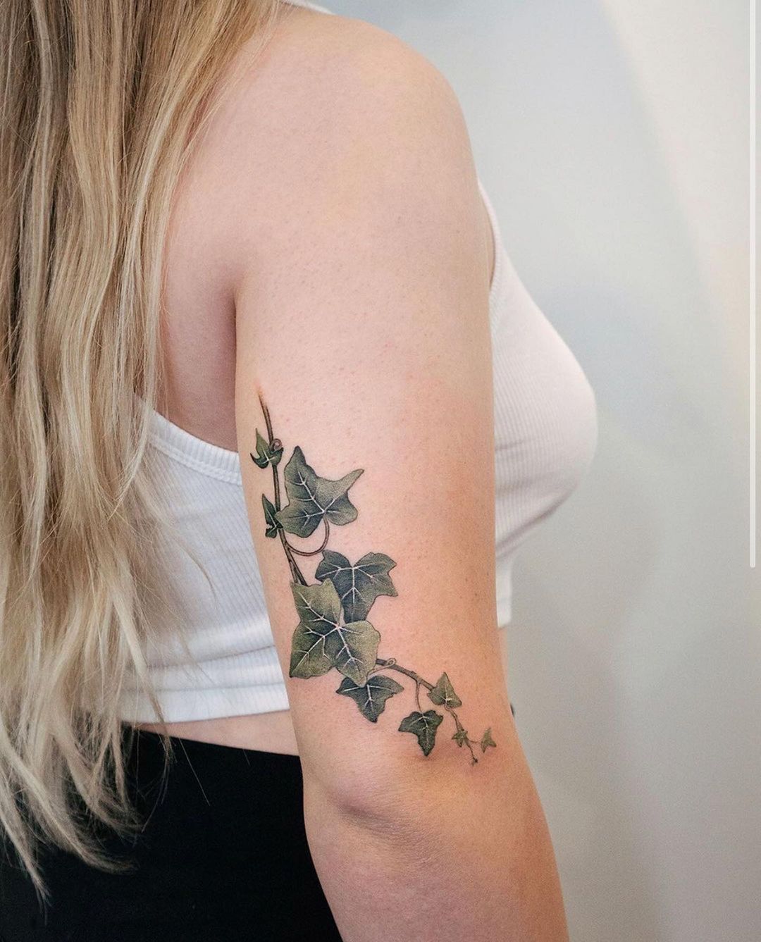 Ivy Vine Tattoo On Bicep