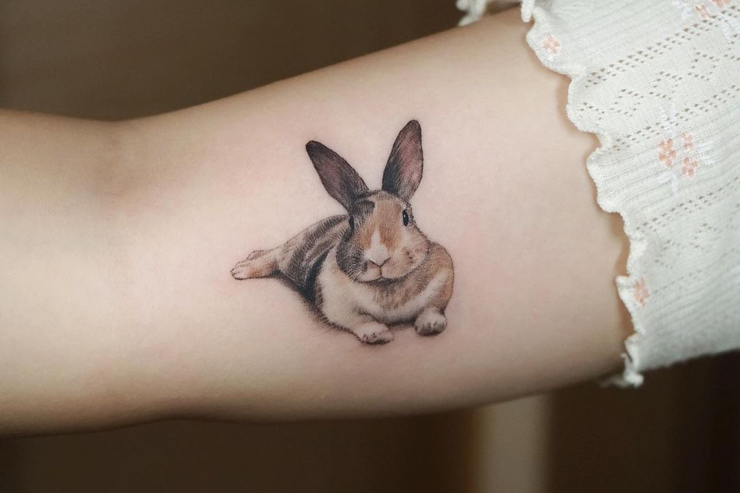 Rabbit arm tattoo