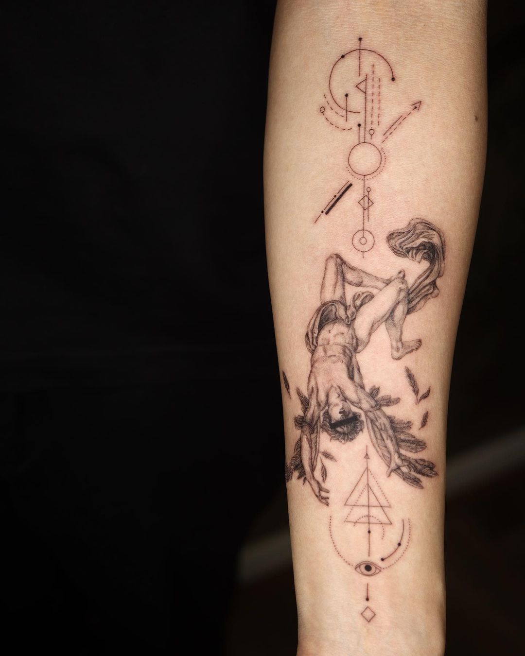 icarus arm tattoo