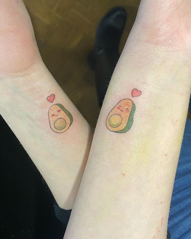couples avocado tattoos