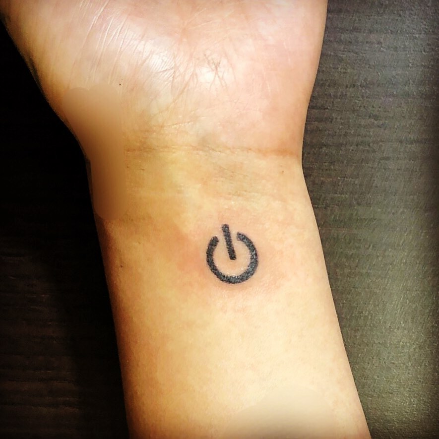 Apple and Power Button Tattoo by indiechixor on DeviantArt