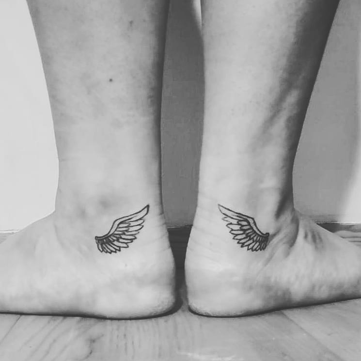 Hermes wings ankle tattoo