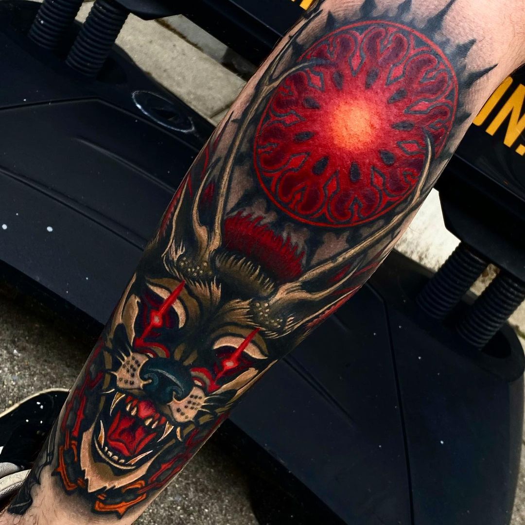 werewolf arm tattoo