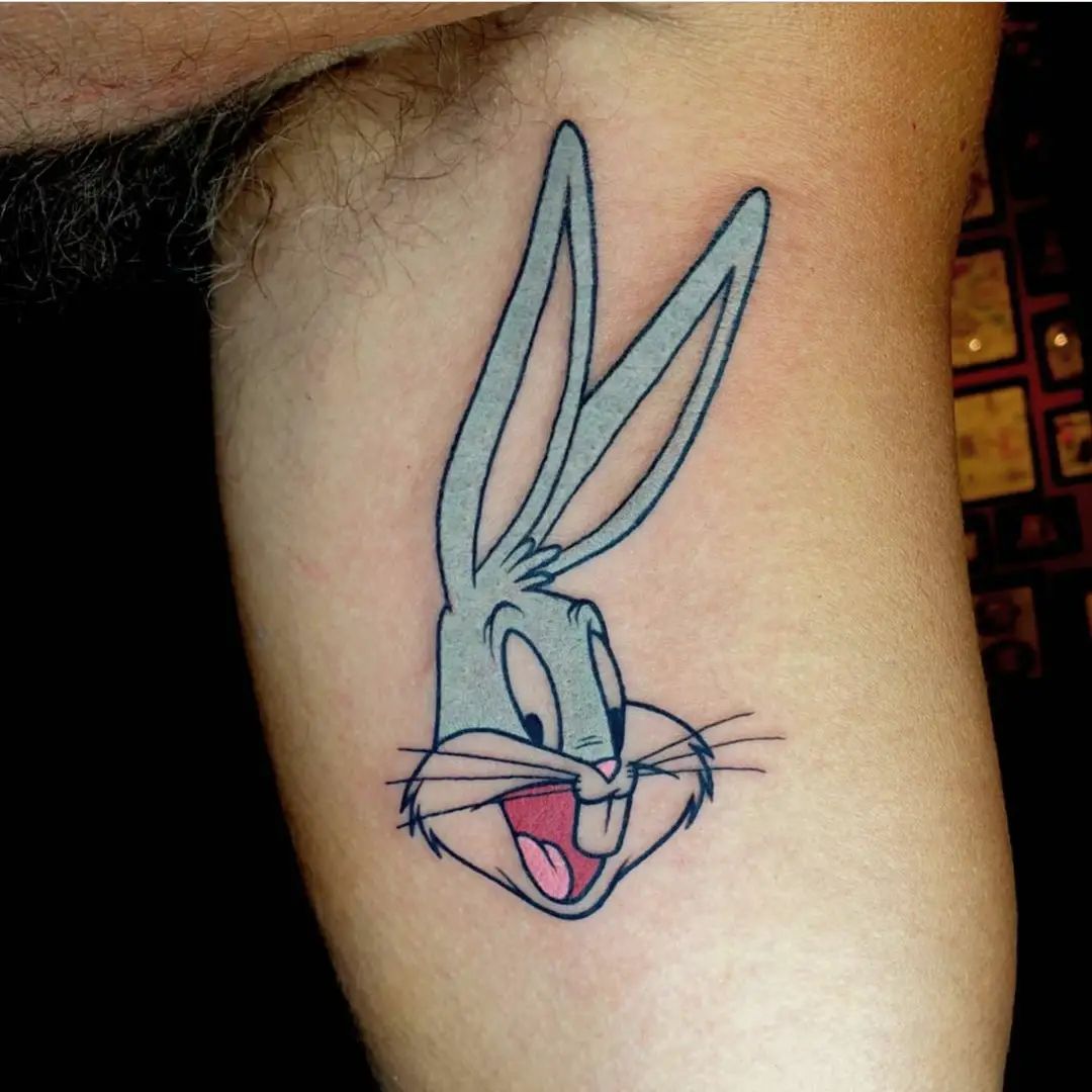 Bugs Bunny rib tattoo