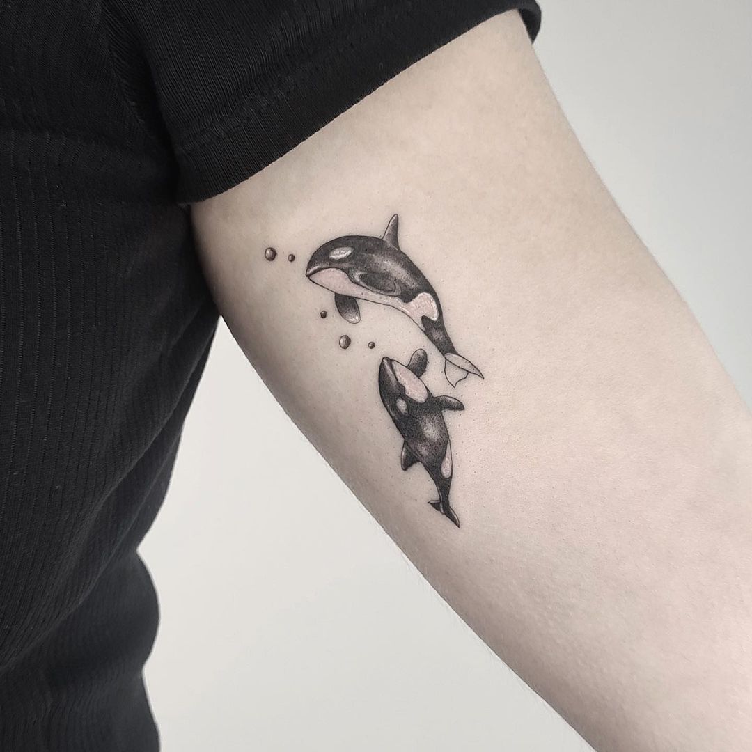 orca arm tattoo
