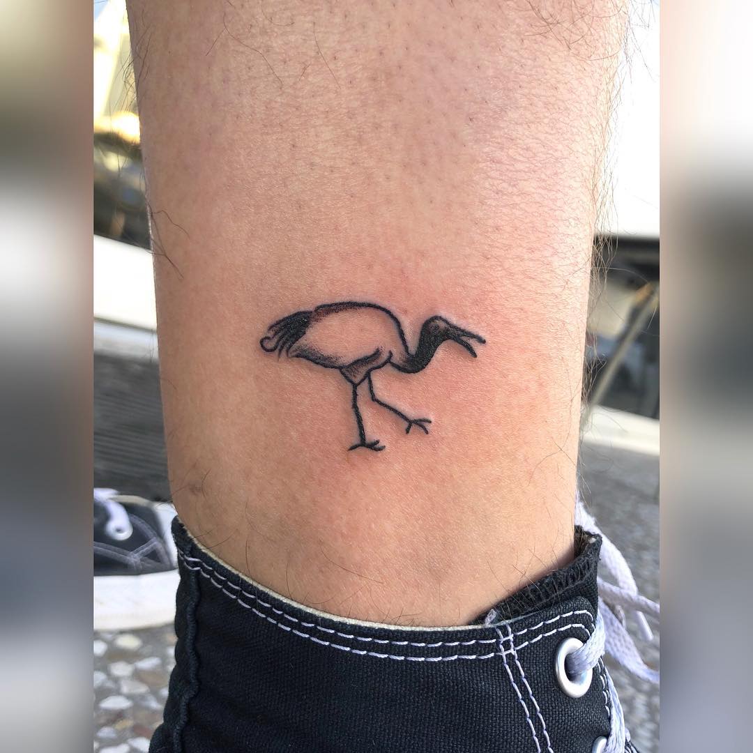 Ibis ancle tattoo