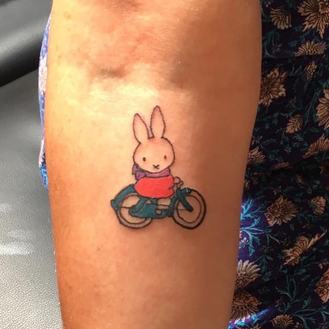 Miffy arm tattoo