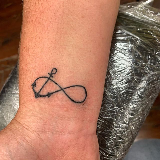 Infinity Anchor Wrist Tattoo