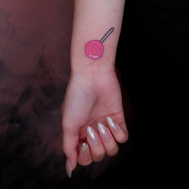 lollipop wrist tattoo