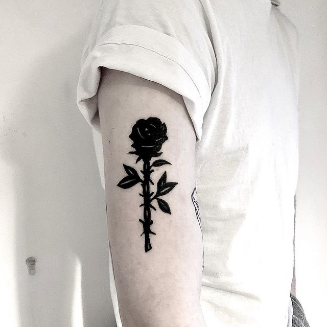 Barbed wire Rose Tattoo