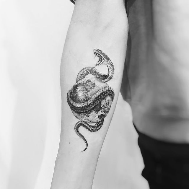 snakemoon tattoo