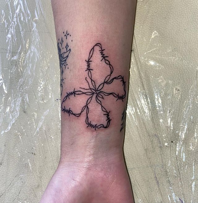Barbed wire Butterfly Tattoo