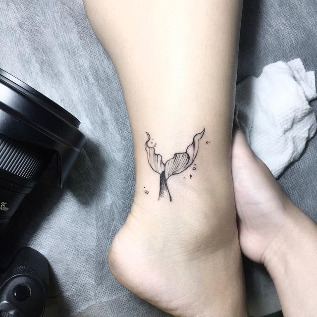 fishtail ankle tattoo