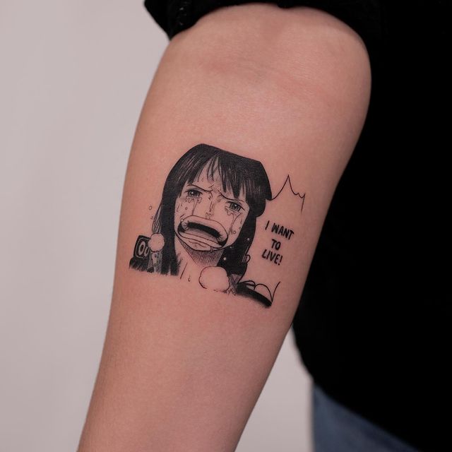 "I want to live" scene tattoo
